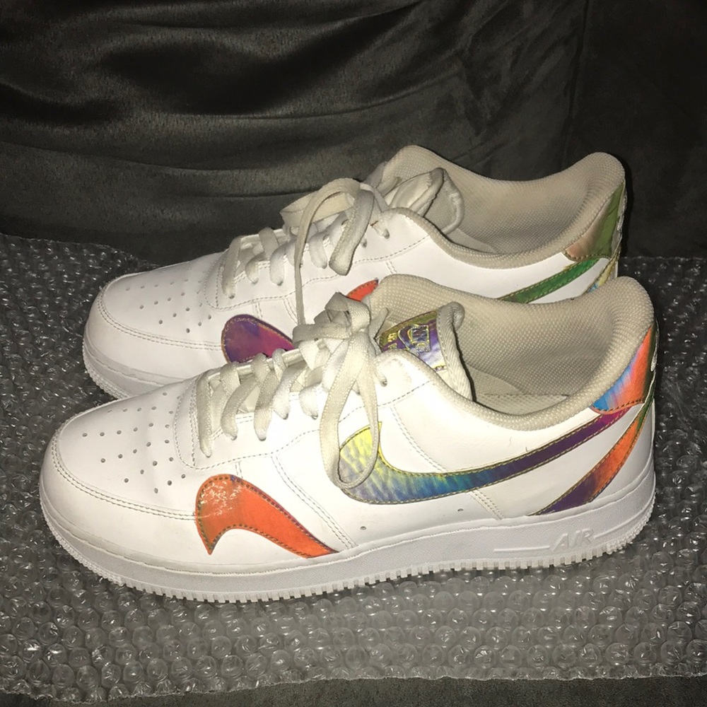 Nike Air Air Force 1 holographic multi swoosh